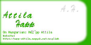 attila happ business card